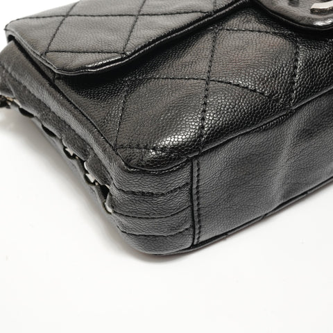 CHANEL Item No. 11: COCO Mark Caviar Skin Luxury Line Shoulder Bag black WS28214