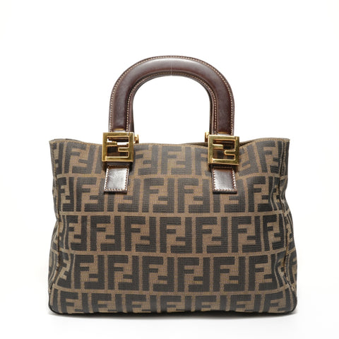 FENDI Zucca canvas Handbag Brown WS28216