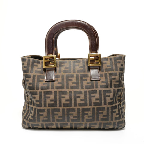FENDI Zucca canvas Handbag Brown WS28216