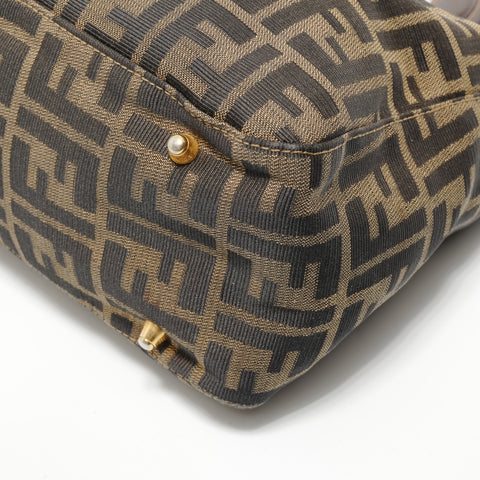 FENDI Zucca canvas Handbag Brown WS28216