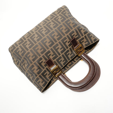 FENDI Zucca canvas Handbag Brown WS28216