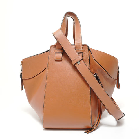 LOEWE Hammock Anagram 2-Way Leather Handbag Brown WS28217