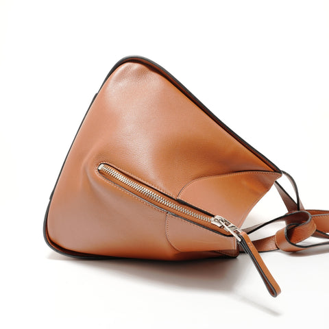 LOEWE Hammock Anagram 2-Way Leather Handbag Brown WS28217
