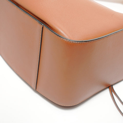 LOEWE Hammock Anagram 2-Way Leather Handbag Brown WS28217