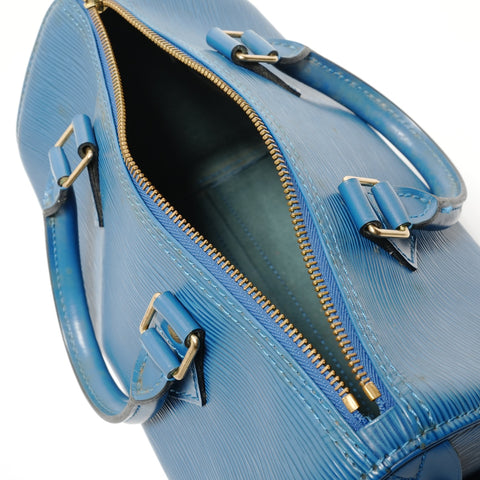 LOUIS VUITTON Epi Speedy 28 (1995) Handbag blue WS28219