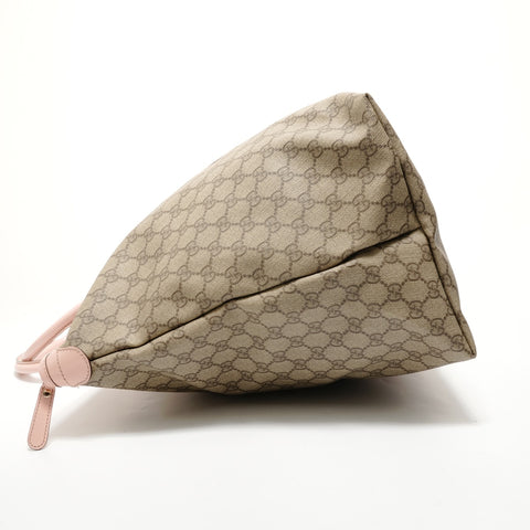 GUCCI GG Supreme Ink Leather Tote Bag beige WS28221