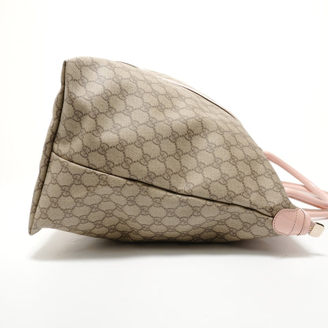 GUCCI GG Supreme Ink Leather Tote Bag beige WS28221