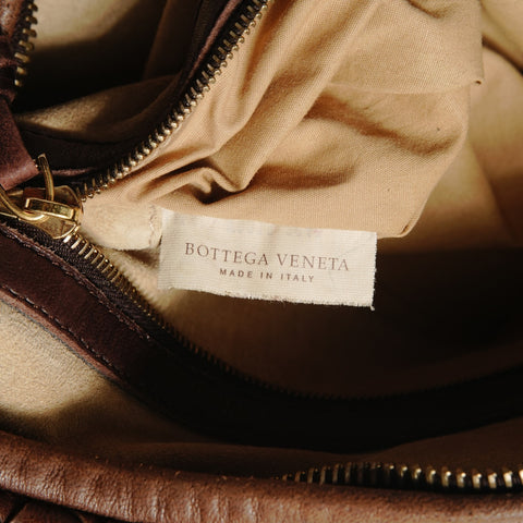 BOTTEGAVENETA INTRECCIATO Hobo Shoulder Bag Brown WS28227