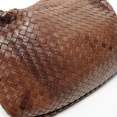 BOTTEGAVENETA INTRECCIATO Hobo Shoulder Bag Brown WS28227