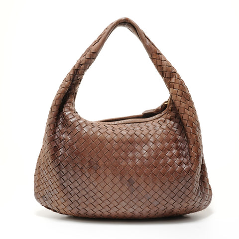 BOTTEGAVENETA INTRECCIATO Hobo Shoulder Bag Brown WS28227