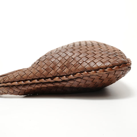 BOTTEGAVENETA INTRECCIATO Hobo Shoulder Bag Brown WS28227
