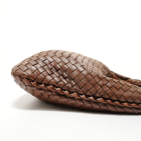 BOTTEGAVENETA INTRECCIATO Hobo Shoulder Bag Brown WS28227
