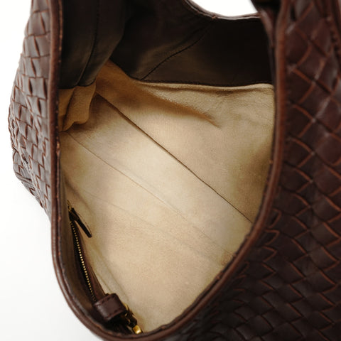 BOTTEGAVENETA INTRECCIATO leather Shoulder Bag Brown WS28228