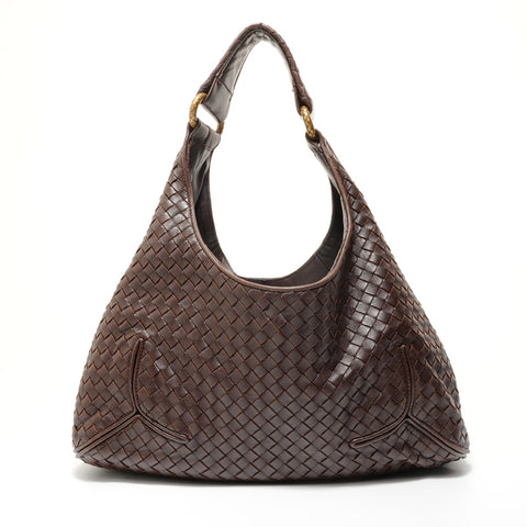 BOTTEGAVENETA INTRECCIATO leather Shoulder Bag Brown WS28228