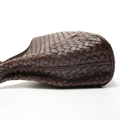 BOTTEGAVENETA INTRECCIATO leather Shoulder Bag Brown WS28228