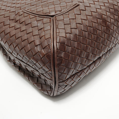 BOTTEGAVENETA INTRECCIATO leather Shoulder Bag Brown WS28228