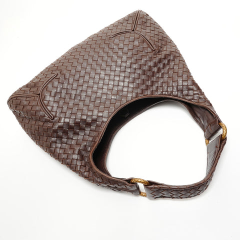 BOTTEGAVENETA INTRECCIATO leather Shoulder Bag Brown WS28228