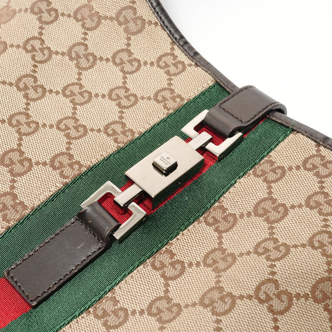 GUCCI GG canvas jackie one belt Shoulder Bag Brown WS28229