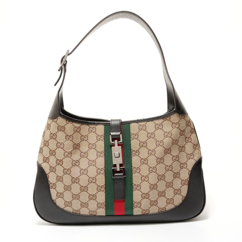 GUCCI GG canvas jackie one belt Shoulder Bag Brown WS28229