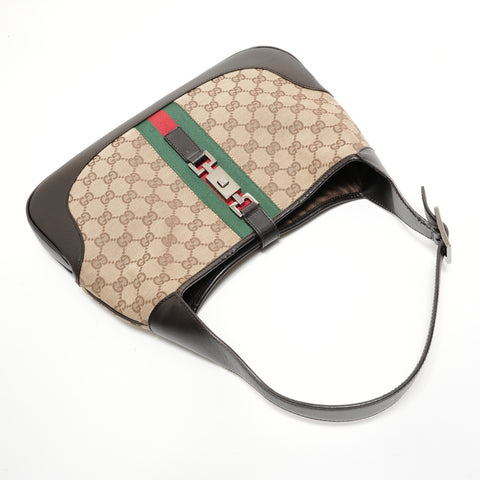 GUCCI GG canvas jackie one belt Shoulder Bag Brown WS28229