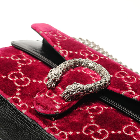 GUCCI GG Velvet Dionysus Shoulder Bag Red WS28231