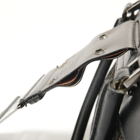 Christian Dior Trotter Canvas Street Chic Shoulder Bag black WS28232
