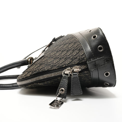 Christian Dior Trotter Canvas Street Chic Shoulder Bag black WS28232