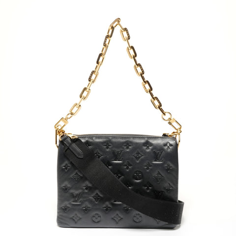 LOUIS VUITTON Monogram Coussin PM Shoulder Bag black WS28234