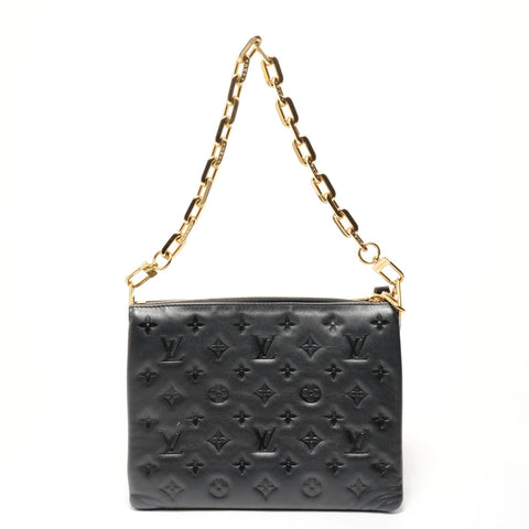 LOUIS VUITTON Monogram Coussin PM Shoulder Bag black WS28234