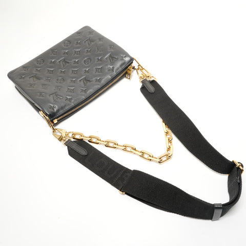 LOUIS VUITTON Monogram Coussin PM Shoulder Bag black WS28234