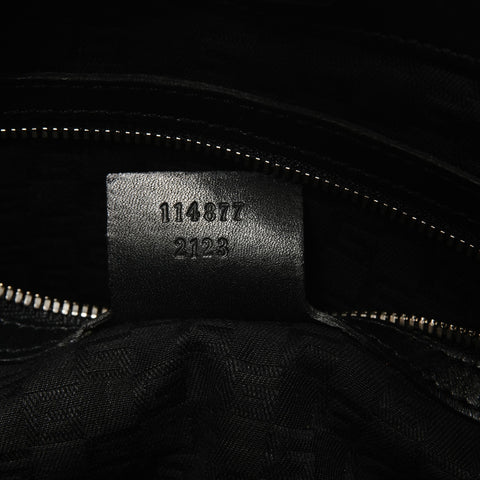 GUCCI Interlocking G Canvas Shoulder Bag black WS28235
