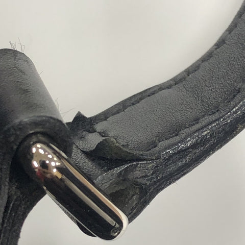 GUCCI Interlocking G Canvas Shoulder Bag black WS28235
