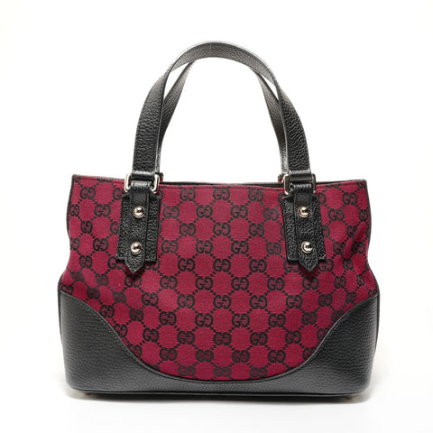 GUCCI GG canvas Handbag Red WS28239