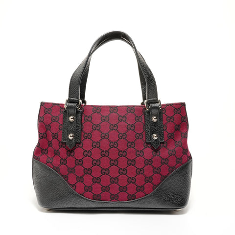 GUCCI GG canvas Handbag Red WS28239