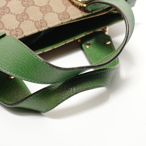 GUCCI Wave Line GG Canvas Handbag beige WS28240