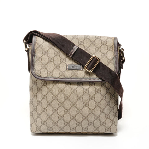 GUCCI GG Supreme PVC Shoulder Bag beige WS28241