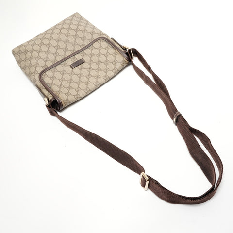 GUCCI GG Supreme PVC Shoulder Bag beige WS28241