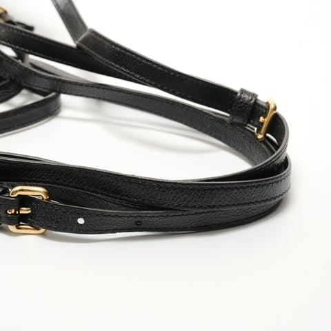PRADA Etiquette Shopping 2-Way Leather Shoulder Bag black WS28243