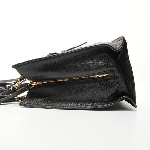PRADA Etiquette Shopping 2-Way Leather Shoulder Bag black WS28243