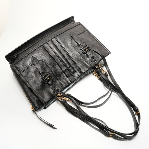 PRADA Etiquette Shopping 2-Way Leather Shoulder Bag black WS28243