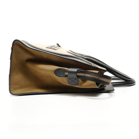 CELINE Luggage Medium Suede Leather Handbag multicolor WS28244