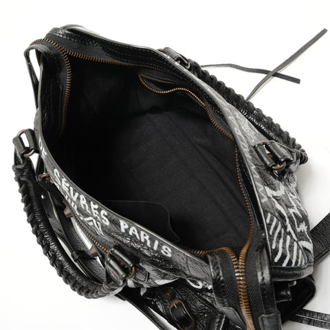 BALENCIAGA Graffiti Classic City Handbag black WS28247