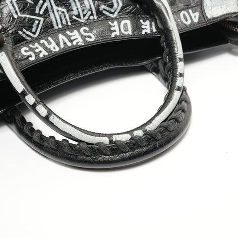 BALENCIAGA Graffiti Classic City Handbag black WS28247