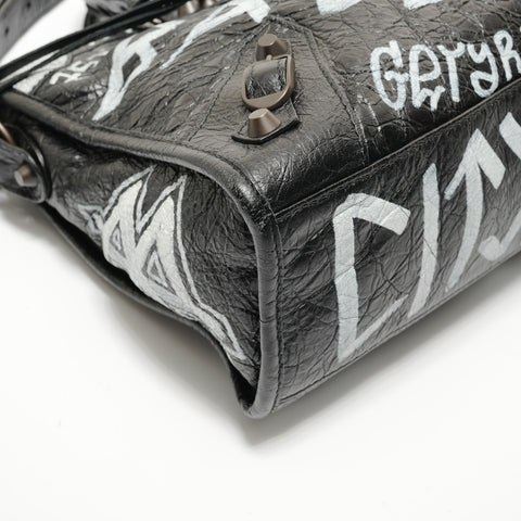BALENCIAGA Graffiti Classic City Handbag black WS28247