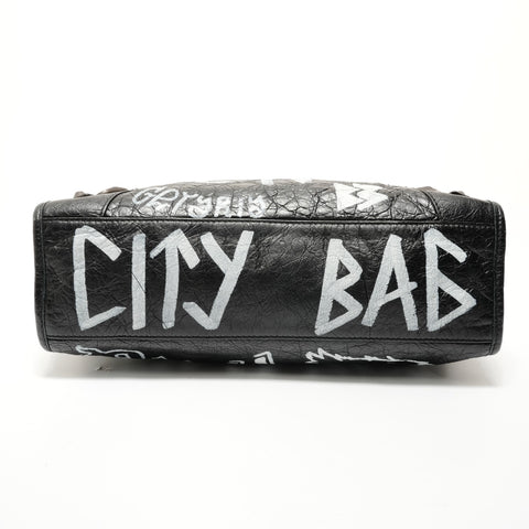 BALENCIAGA Graffiti Classic City Handbag black WS28247