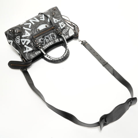 BALENCIAGA Graffiti Classic City Handbag black WS28247