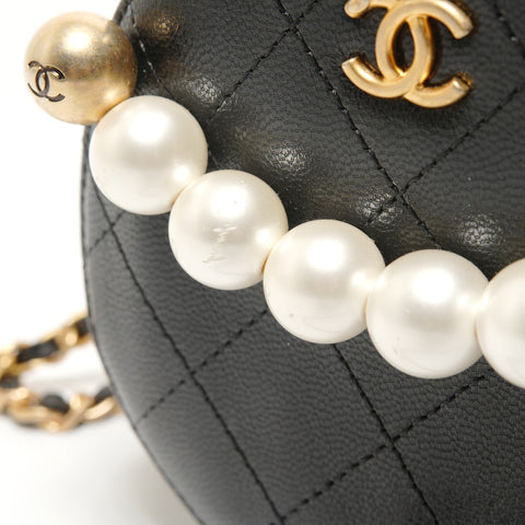 CHANEL 29th series Matelass Pearl Shoulder Bag black WS28248