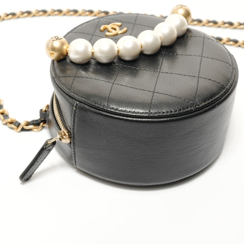 CHANEL 29th series Matelass Pearl Shoulder Bag black WS28248