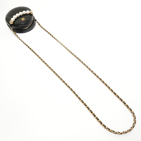 CHANEL 29th series Matelass Pearl Shoulder Bag black WS28248
