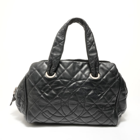 CHANEL Table 11: COCO Mark Caviar Skin Boston bag black WS28253